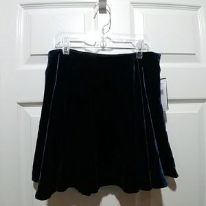 NWT Ralph Lauren Blue Velvet Skater Skirt